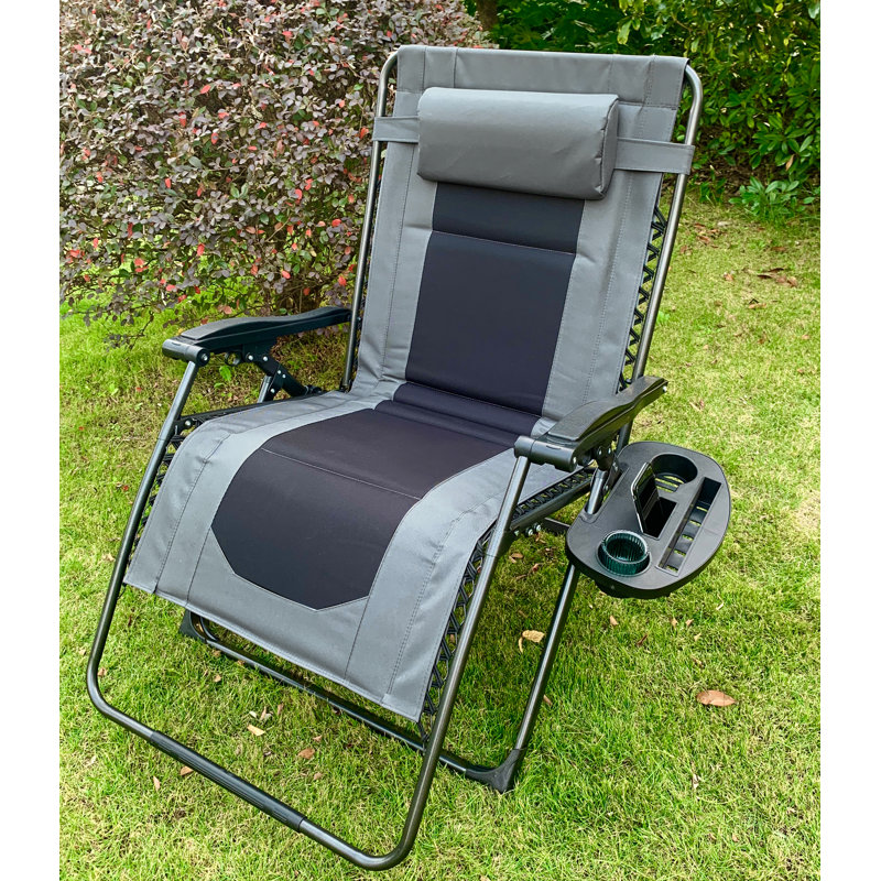 Arlmont & Co. Oversized Padded Zero Gravity Chair XXL Folding Patio
